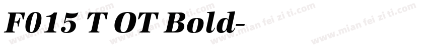 F015 T OT Bold字体转换